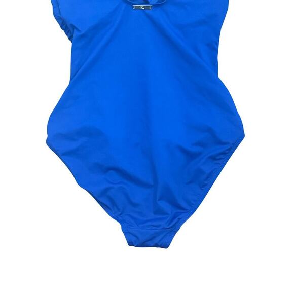 New LAUREN RALPH LAUREN Beach Club Blue Ruffled One Piece Swimsuit Women's Sz 6 - Picture 5 of 15